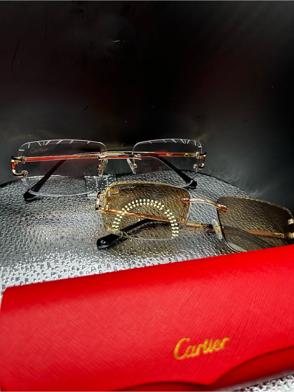 & Other Stories Rimless Glasses with Gold and Black Accents 2 PAIRS SEND OFFERS